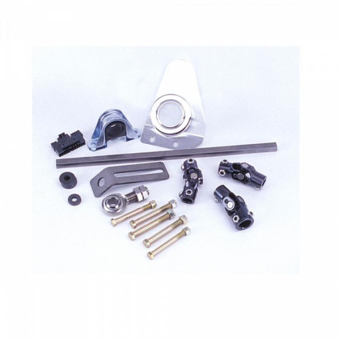 Flaming River 1957 Chevy Manual Rack & Pinion Cradle Kit - Polished Column Shift Tilt Column