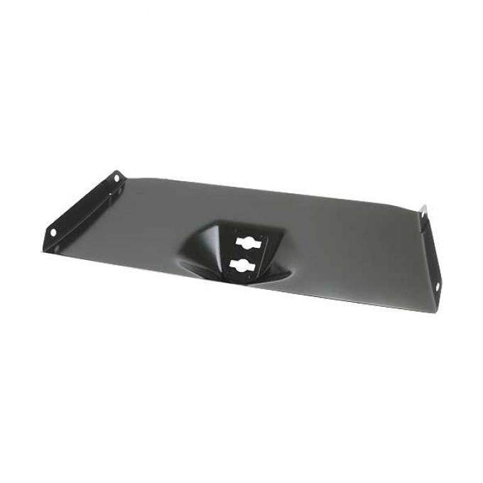 Lower Radiator Grille Pan - Heavy Gauge Steel - Painted Black - With Dual Crank Holes - Ford Pickup & Ford Truck