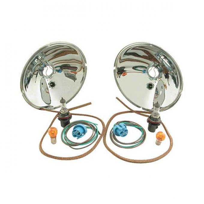 Headlight Conversion Kit - Quartz Halogen - 12 Volt - With Bulb & Socket - With Turn Signal - Ford Pickup Truck