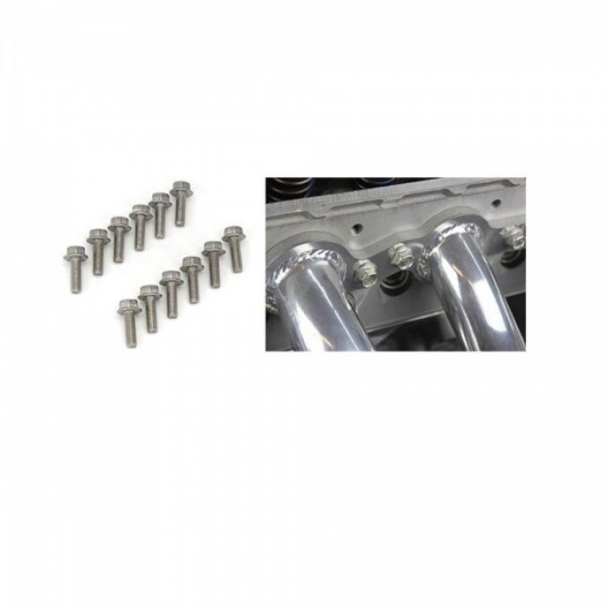 Corvette Stainless LS Engine Header Bolt Set, 1963-1982