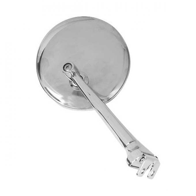 Peep Mirror - Chrome - Straight Arm - 4 Inch Stainless Mirror Head - Left Or Right