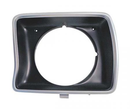 Ford Pickup Truck Headlight Door - Argent & Black - Round Headlights - Left - F100 Thru F350