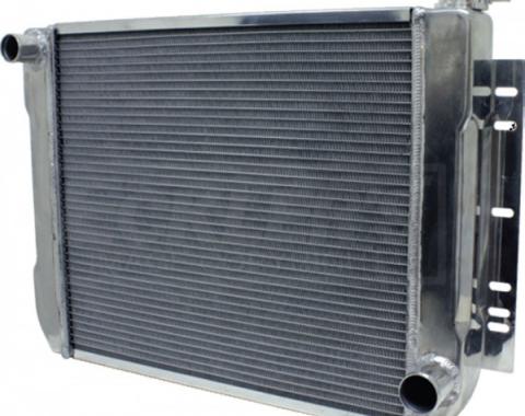 Full Size Chevy Aluminum Radiator, Automatic Transmission, Matte Finish, 1959-1972