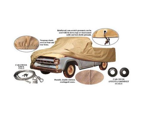 Pickup Truck Cover - Tan Flannel - Pickup With Short Bed