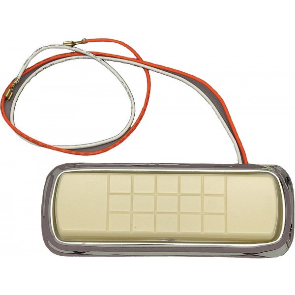 Chevy GM Pickup Dome Light Lamp Lens With Chrome Base - C/K 10 20 30 1969-1972