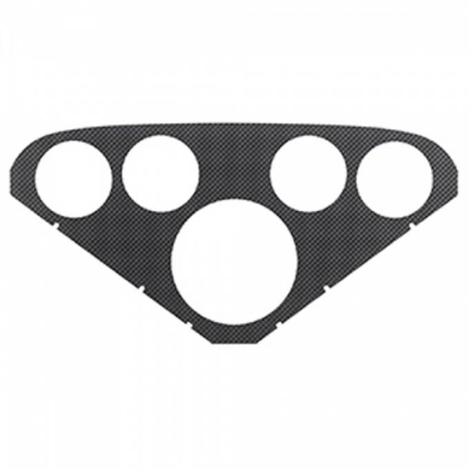 Chevy Truck Gauge Panel Insert, Autometer Nostalgia Series,Black Carbon Fiber Look, 1955-1959