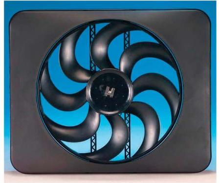 Chevy Engine Cooling Fan Kit, Electric, Universal, Single, 3300 CFM, Black Magic X-Treme, Flex-a-lite, 1958-1976