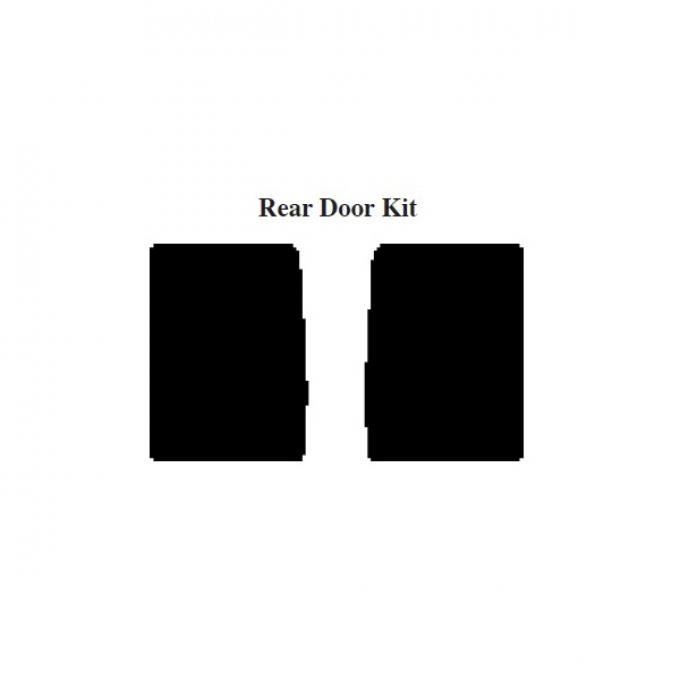 Chevy Insulation, QuietRide, AcoustiShield, Rear Door Kit, Panel Delivery Truck, 1954-1955