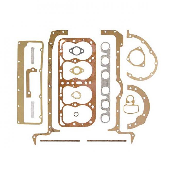 Engine Gasket Set - Complete - Copper Head Gasket - 4 Cylinder Ford Model B