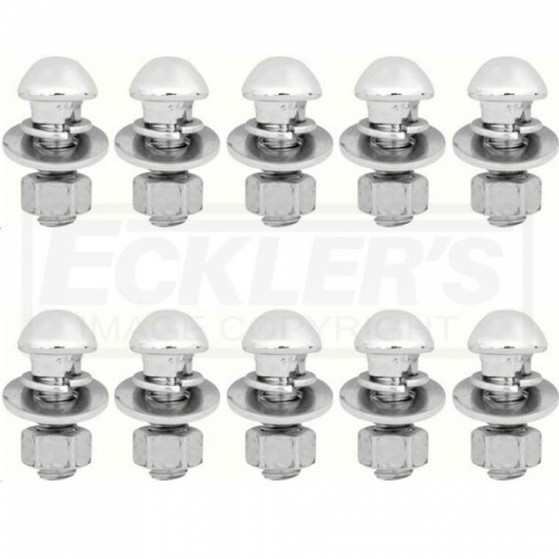 1961-1962 Ford Truck Front Or Rear Bumper Bolt – High Dome Chrome By Oval Industries