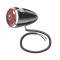 Tail Light Assembly - Ford 1937 Passenger - Glass Blue Dot Lens - Black Body - 6 & 12 Volt Bulbs - Left