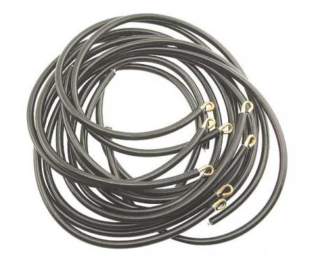 Spark Plug Wire Set - Black - With Hook Type Ends - V8 - Ford Commercial & Truck