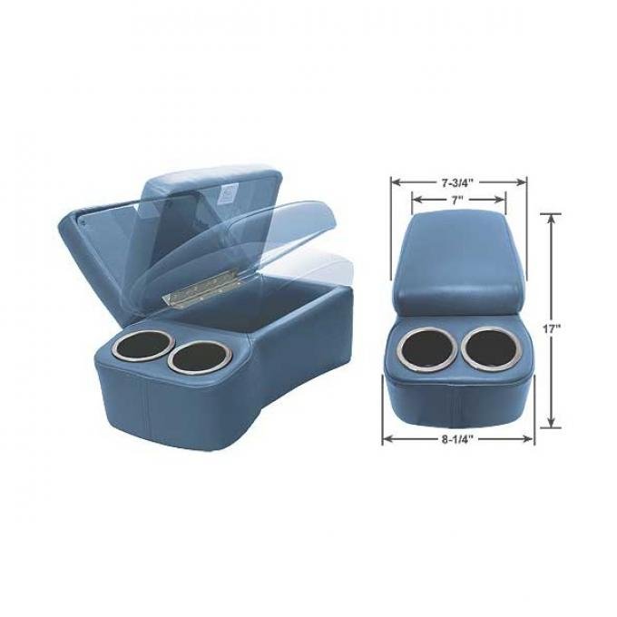 BD Drinkster Seat Console - 17" x 8-1/4" - Dark Blue