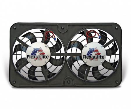 Early Chevy Dual Electric Fan Kit, Flex-A-Lite, 12'', 2500CFM 1949-1954