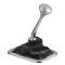 Shifter Boot, Deluxe Top Rectangular, Brushed Aluminum Sliding Bezel, Lokar, For Any Length Shifter