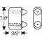 Chevy Rubber Bumper, Door, Two-Pronged, 3/8, 1952-1954