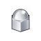 Cylinder Head Acorn Nut Cover - Chrome - 7/8 Across Flats