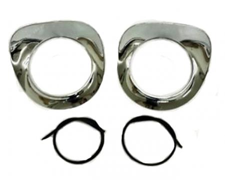 Headlight Bezels, Chrome, Pair, 1955-1957