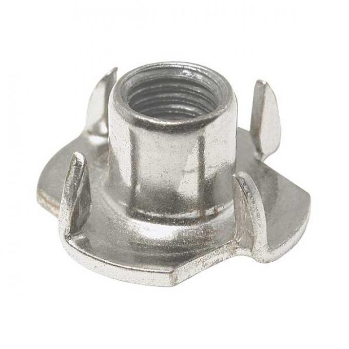 T Nut - 10-24 - Spiked Flange - Zinc