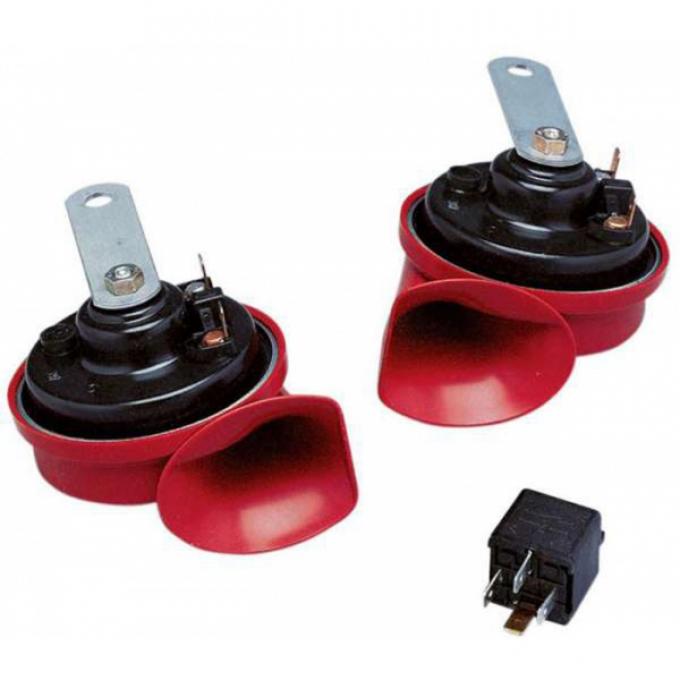 Chevy Truck Hella Twin Horn Kit, 12-Volt, 400/500Hz, 1947-2014