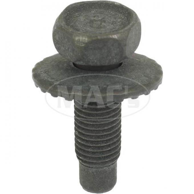 Fender Bolt, Black Phosphate Coated, Fine Thread, 5/16-24x7/8", 'SEMS' Symbol On Head