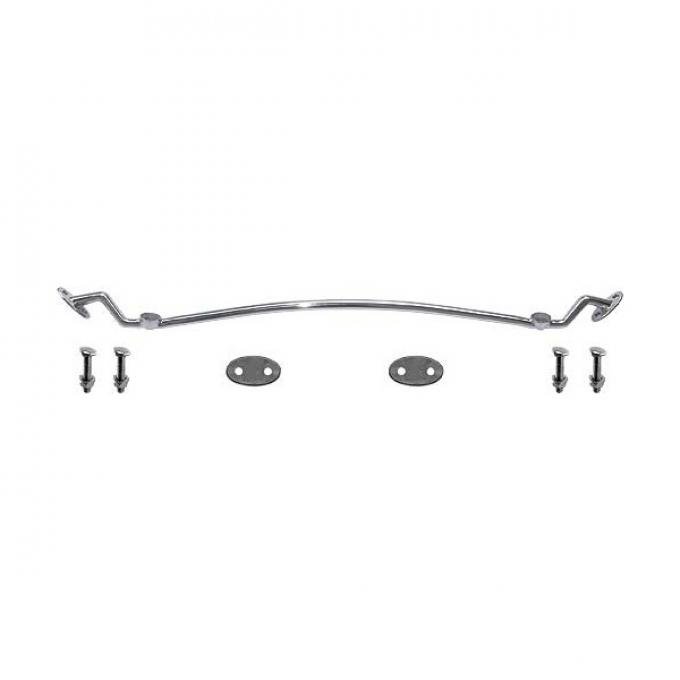 Headlight Bar Kit - Stainless Steel - 4 Drop From Original - Street Rod Style - Ford