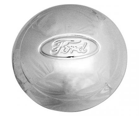Hub Cap - Ford Embossed - Stainless Steel - 5-3/4 - 4 Cylinder Model B Ford Passenger