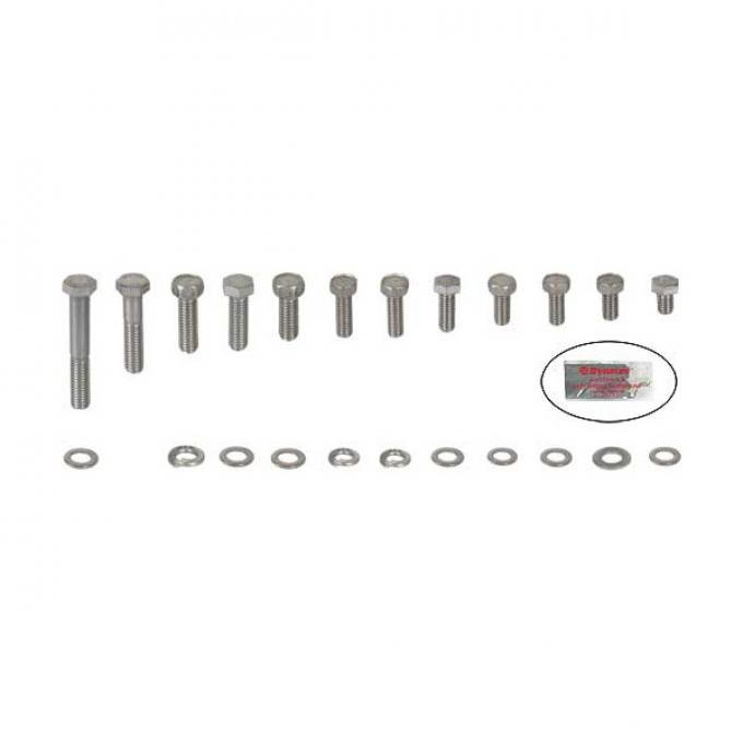 Ford Pickup Truck Engine Hardware Kit - Original Style - Stainless Steel - 352 Or 390 V8 With Cast Valve Covers