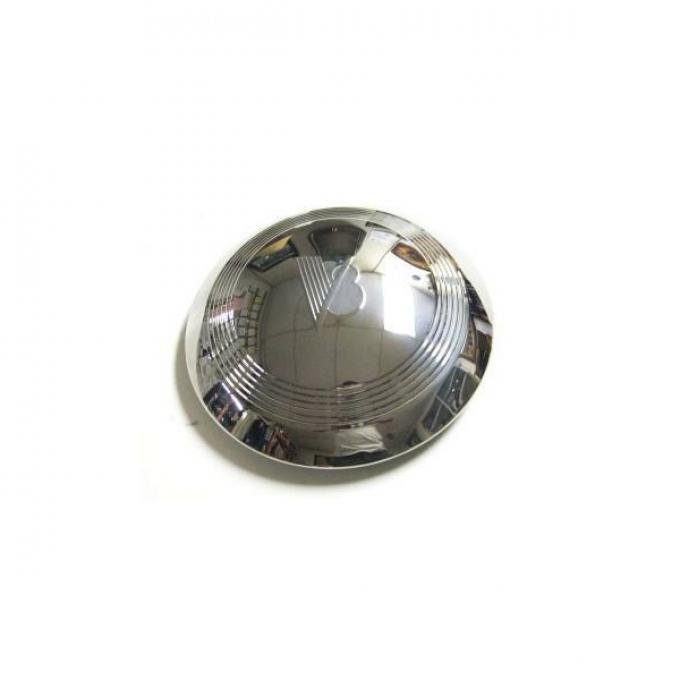 Hub Cap - V8 Embossed - Stainless Steel - 8-1/4 - Ford Standard