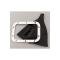 Shifter Boot, Rectangular Floor Mount, With Polished Stainless Ring, Lokar