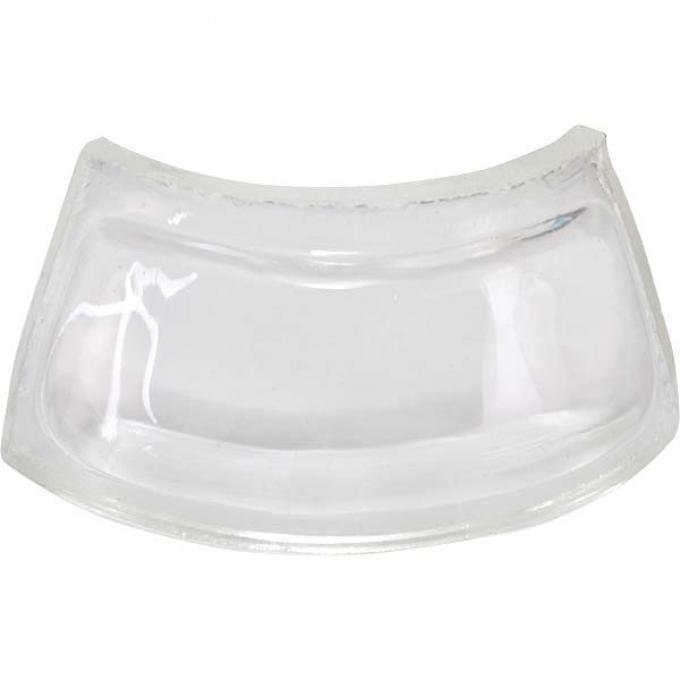 Model A Ford License Plate Light Lens - Clear - Curved Glass - For Left Tail Light