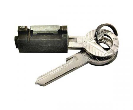 Trunk Lock Cylinder - Includes 2 Reproduction Ford Script Keys