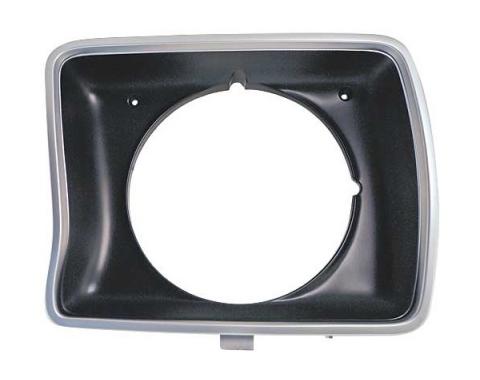 Ford Pickup Truck Headlight Door - Argent & Black - Round Headlights - Left - F100 Thru F350