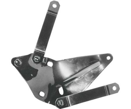 Hood Hinge Bracket Assemblies - Die Stamped - Powder-Coated- Black - Ford Late 41-48 Passenger