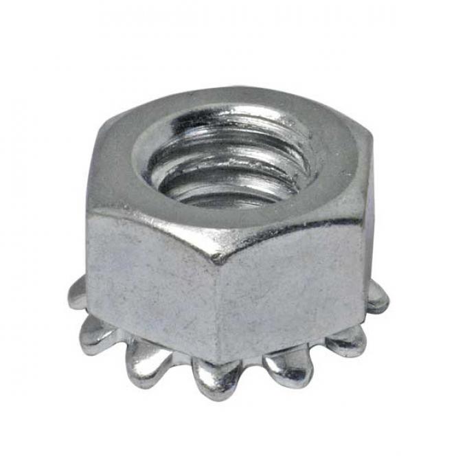 Ford Cinch Fastener - Nickel - Hex Nut With Lock Washer - #10-32