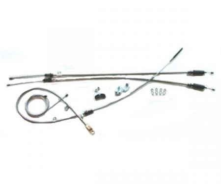 Chevy Truck Parking & Emergency Brake Cable Set, Short Bed, TH400, 1969-1972