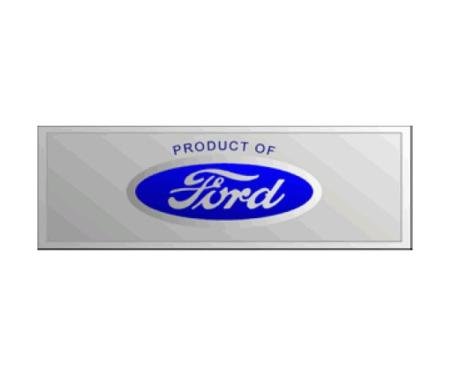 Door Scuff Plate Center Emblem - Blue Logo - Adhesive Backing