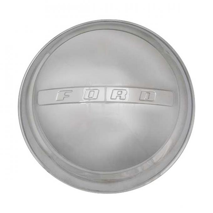 Hub Cap - Ford Embossed - Stainless Steel - 8-1/4 - Ford Pickup Truck