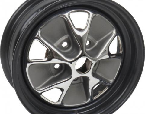 Ford Mustang Wheel - Styled Steel - Black Powder Coated RimWith Chrome Center - 14 X 5