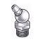 Grease Fitting - Chrome Plated - 1/4-28 - 45 Degree - Modern - 5/16 Hex