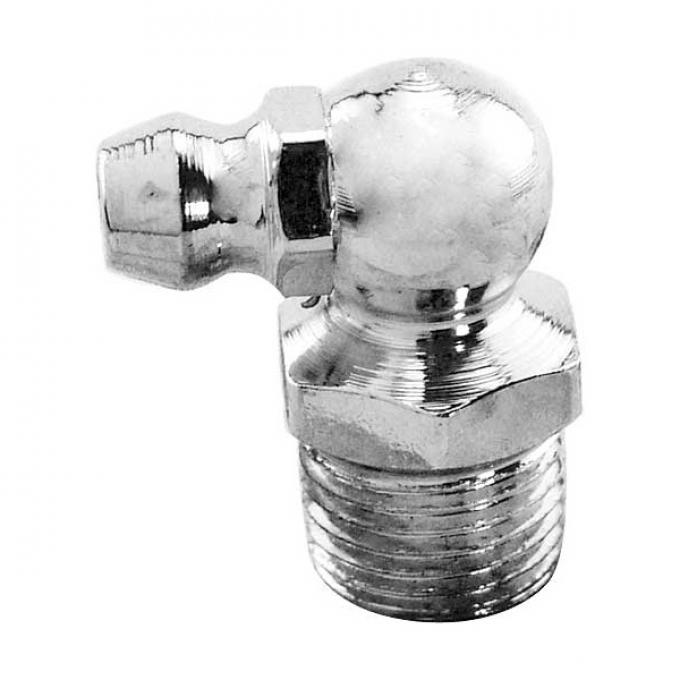 Grease Fitting - Chrome Plated - 1/8 Pipe - 90 Degree - Modern