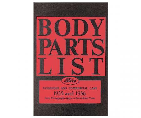 Body Parts List - Ford Passenger & Commercial Cars - 76 Pages