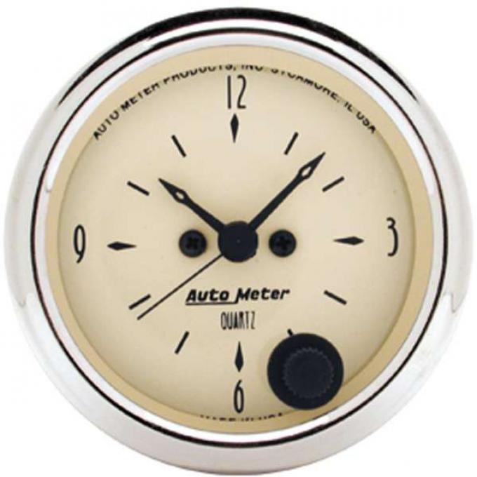 Chevy or Gmc Autometer Quartz Clock, Antique Beige Series, 1955-1957