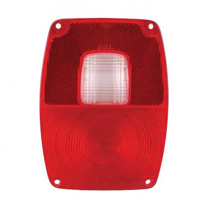 Ford Pickup Truck Tail Light Lens - Square - 5-1/4 X 7 - Includes Backup Lens - F100 Thru F350 Before Serial # 020,000 Except Styleside Pickup