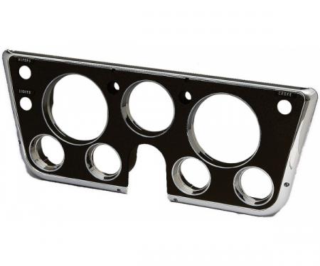 Chevy Truck Dash Bezel, With Chrome Edges, Black, 1967-1968