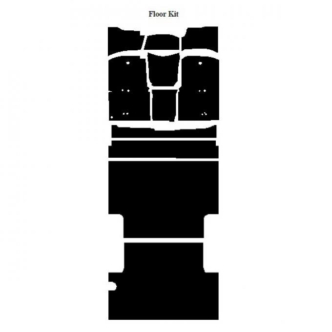 Chevy Insulation, QuietRide, AcoustiShield, Rear Floor Kit,Panel Delivery Truck, 1967-1972