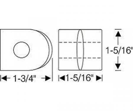 Chevy Anti-Sway Bar Bushings, Front, 1", 1949-1954