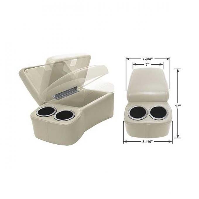 BD Drinkster Seat Console - 17" x 8-1/4" - Parchment