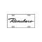 Logo License Plate - White Background With Ranchero Script In Red