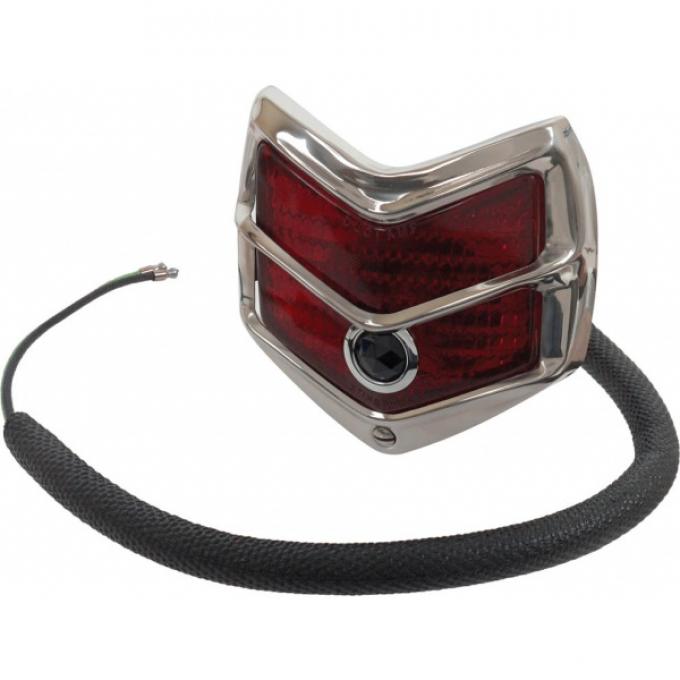 Tail Light Assembly - Ford 1940 Passenger - Glass Blue Dot Lens - 6 & 12 Volt Bulbs - Left Or Right